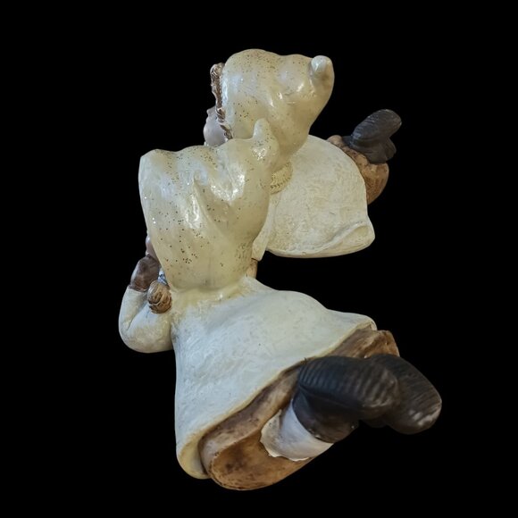 Vintage Adorable Winter Children Figurines – Cozy Winter Snow Play - Set of Two - Picture 7 of 12